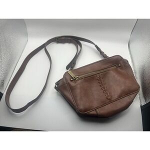Brown Man Made Leather Purse Small Cute‎ Compact